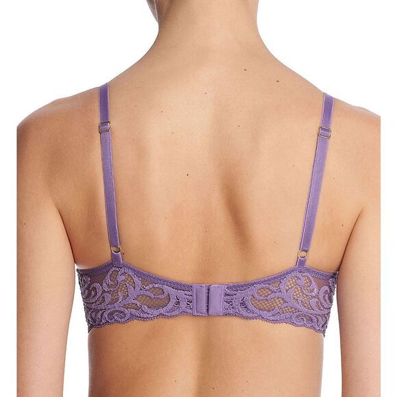 Natori NWT UNDERWIRE Feathers Plunge T-Shirt Bra 38D Purple Haze - Picture 3 of 4